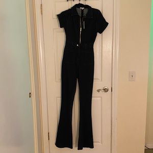 WeWoreWhat Dark Denim Jumpsuit